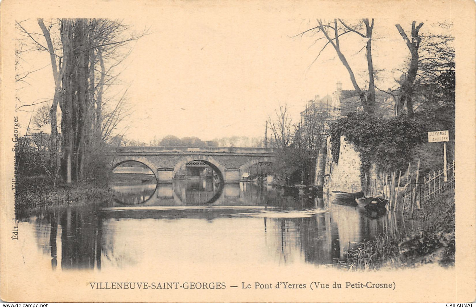 94-VILLENEUVE SAINT GEORGES-LE PONT D YERRES-N°6026-A/0105 - Villeneuve Saint Georges