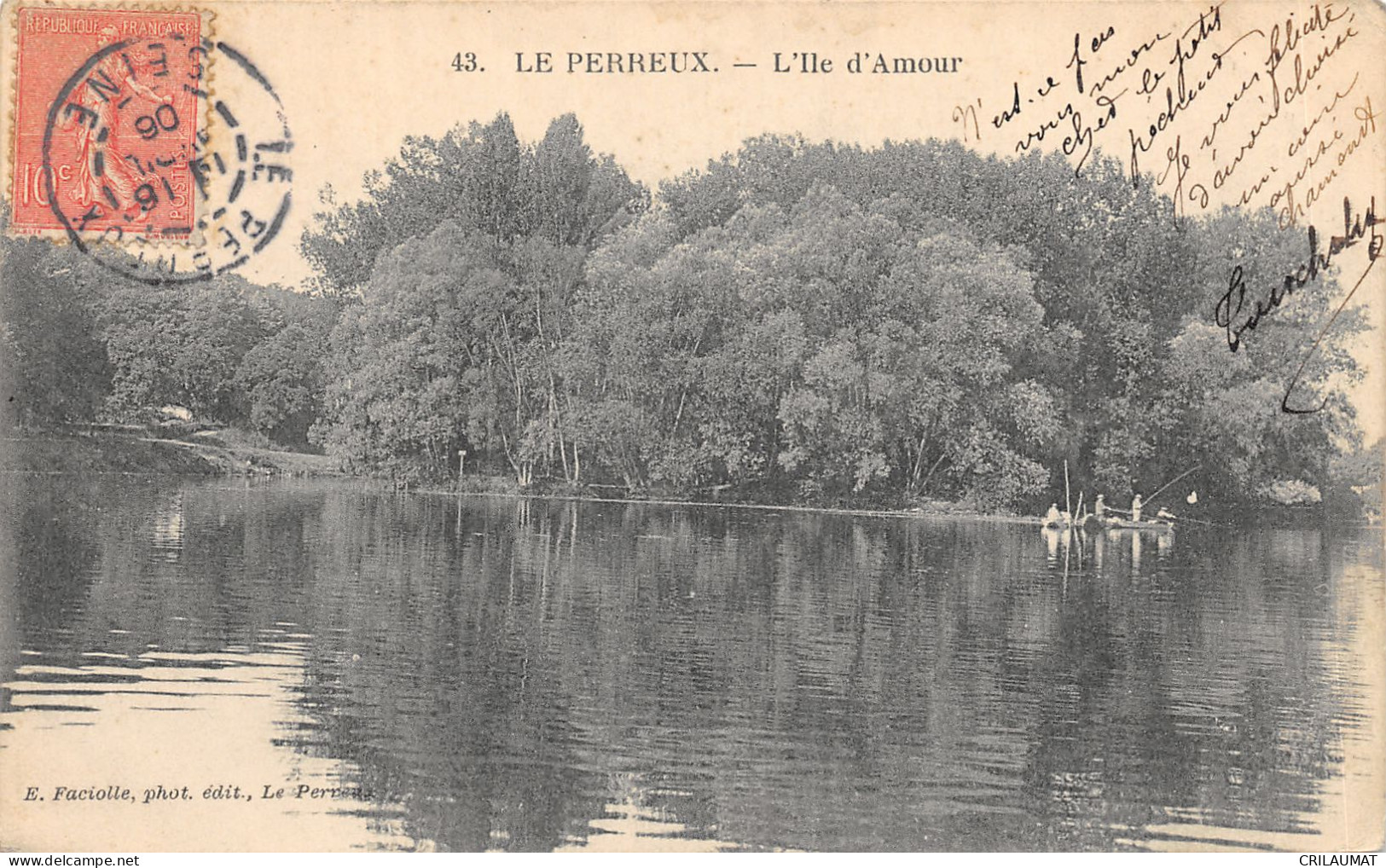 94-LE PERREUX-L ILE D AMOUR-PARTIE DE PECHE-N°6026-A/0055 - Le Perreux Sur Marne