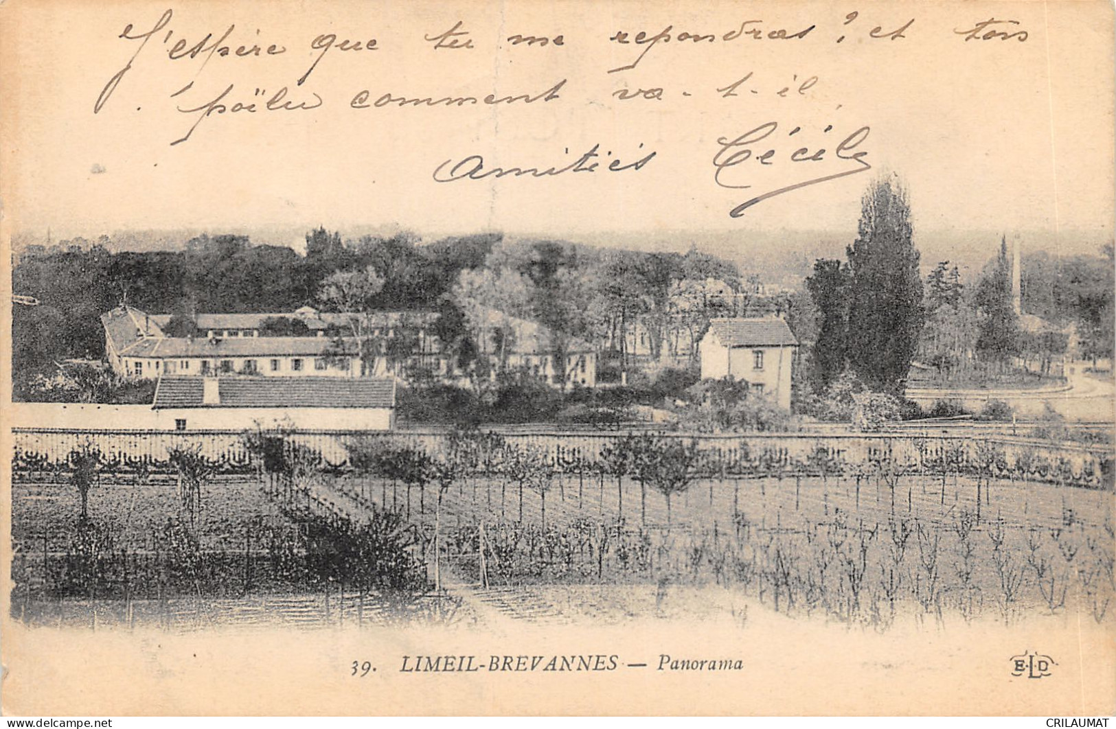 94-LIMEIL BREVANNES-PANORAMA-N°6025-H/0389 - Limeil Brevannes