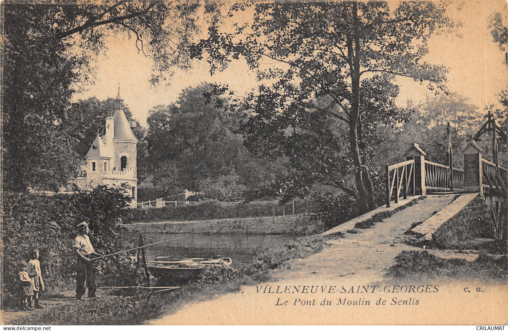 94-VILLENEUVE SAINT GEORGES-PECHE PONT DU MOULIN DE SENLIS-N°6025-H/0285 - Villeneuve Saint Georges