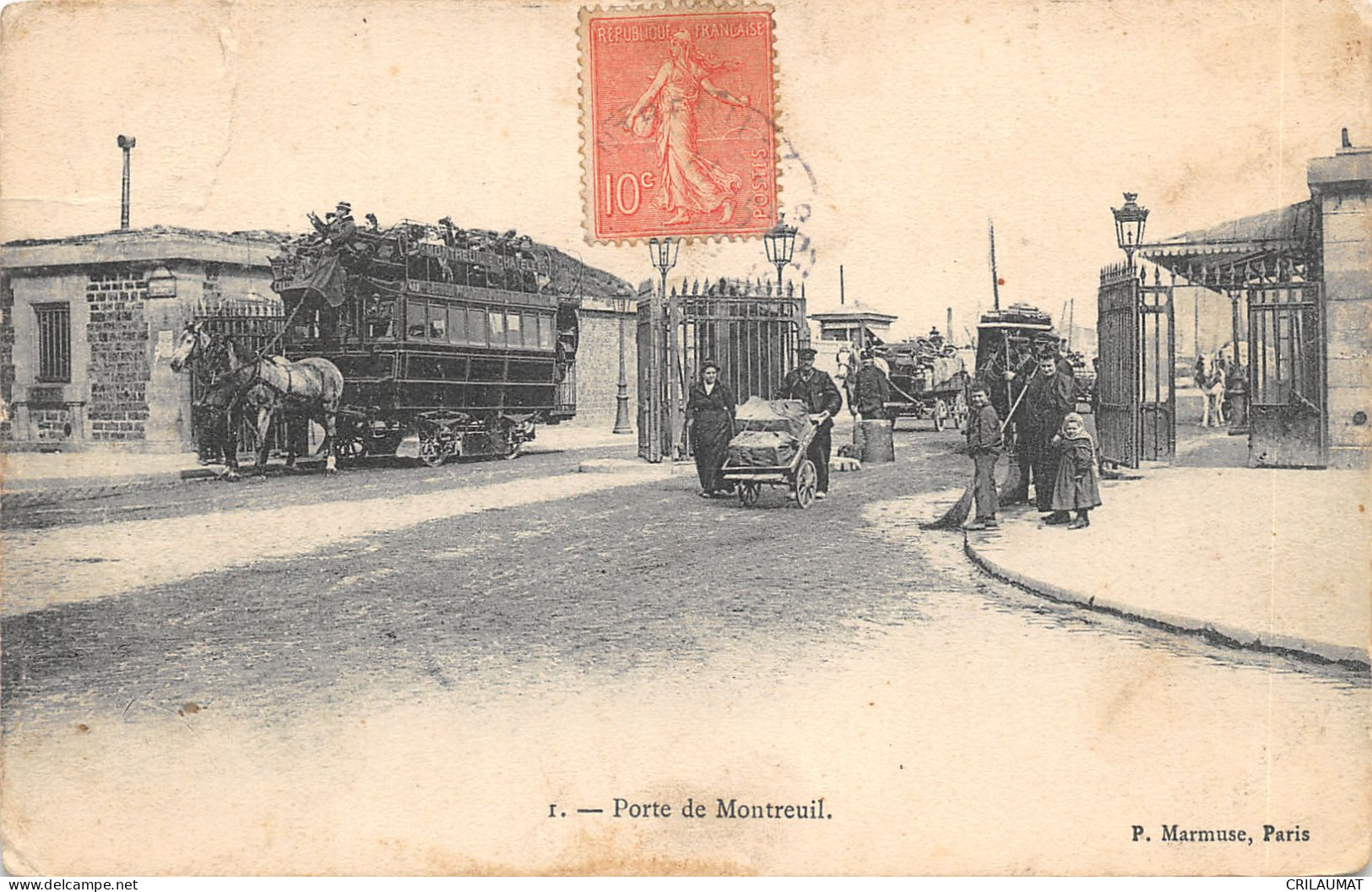 93-MONTREUIL SOUS BOIS-LA PORTE-ANIMEE-N°6025-G/0391 - Montreuil