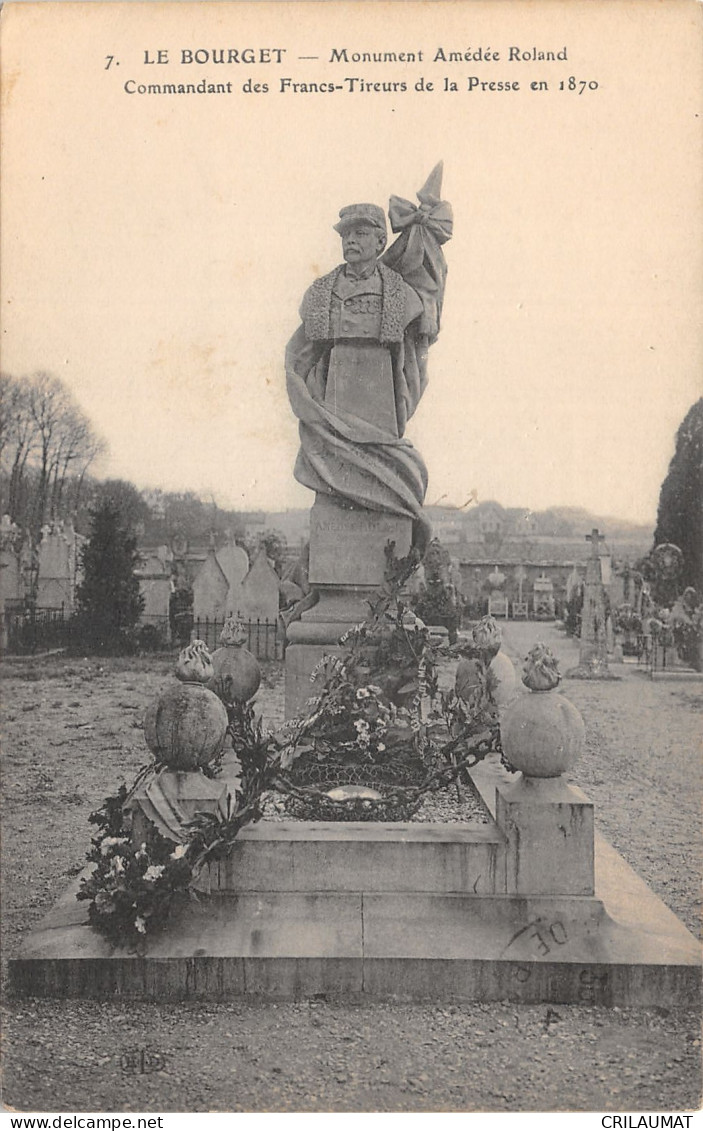 93-LE BOURGET-MONUMENT AMEDEE ROLAND-N°6025-G/0299 - Le Bourget