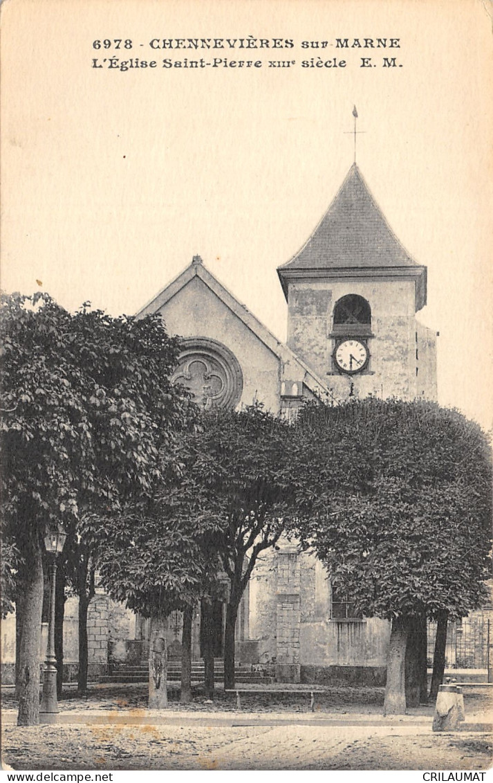 94-CHENNEVIERES SUR MARNE-EGLISE SAINT PIERRE-N°6026-C/0205 - Chennevieres Sur Marne