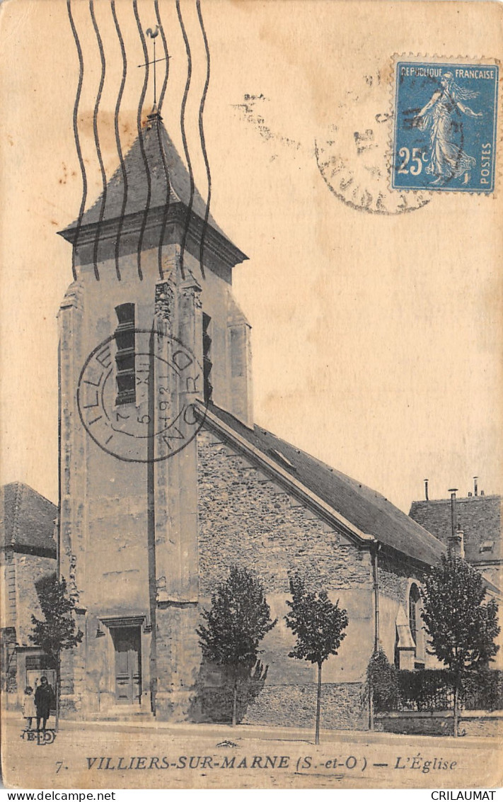 94-VILLIERS SUR MARNE-L EGLISE-N°6026-C/0153 - Villiers Sur Marne