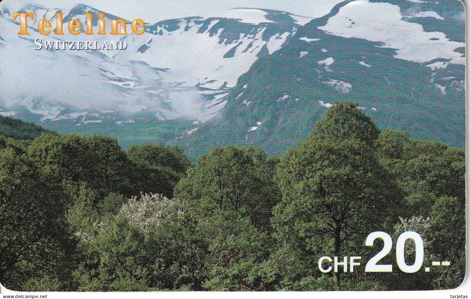 Nº 1092 TARJETA DE SUIZA DE TELELINE DE UN PAISAJE - Suiza