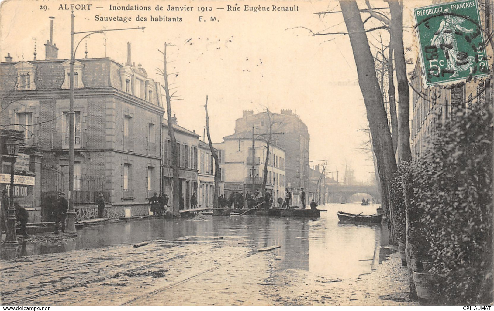 94-ALFORT-INONDATIONS 1910-SAUVETAGE-N°6026-B/0023 - Other & Unclassified