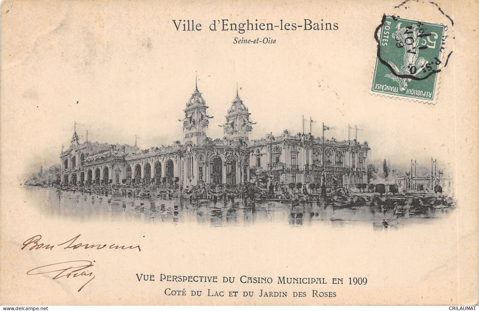 95-ENGHIEN LES BAINS-CASINO MUNICIPAL 1909-N°6026-F/0173 - Enghien Les Bains