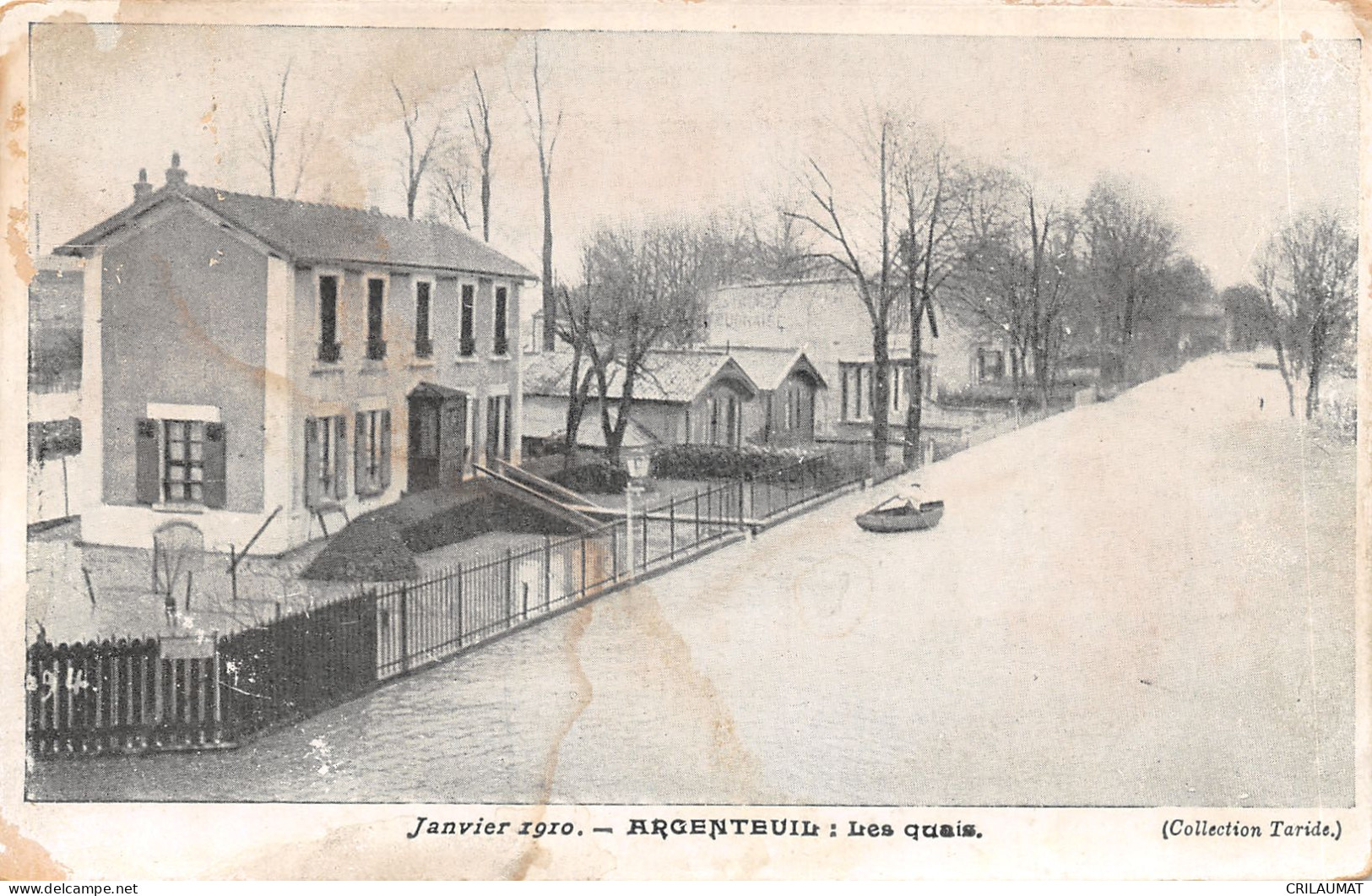 95-ARGENTEUIL-INONDATIONS 1910-LES QUAIS-N°6026-F/0135 - Argenteuil