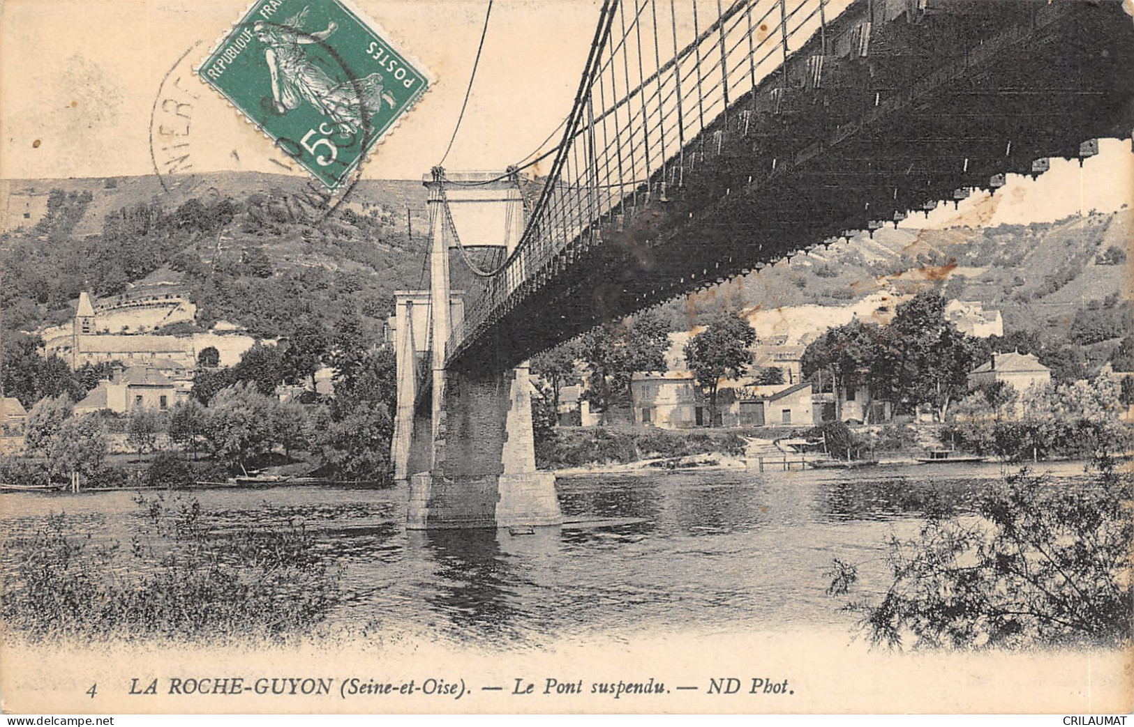 95-LA ROCHE GUYON-LE PONT SUSPENDU-N°6026-F/0043 - La Roche Guyon