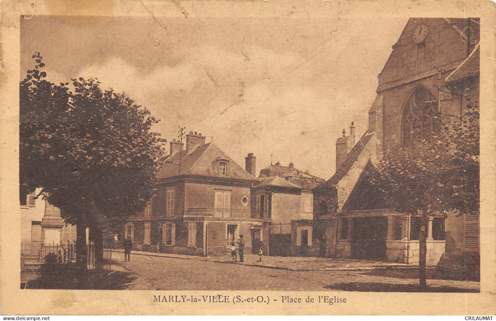 95-MARLY LA VILLE-PLACE DE L EGLISE-N°6026-E/0027 - Marly La Ville