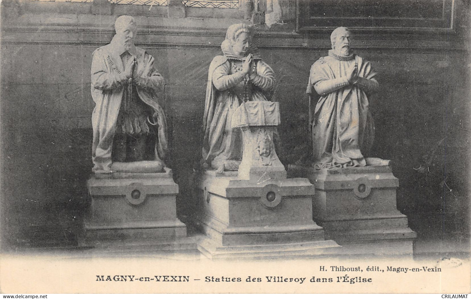 95-MAGNY EN VEXIN-INTERIEUR DE L EGLISE-STATUES DES VILLEROY-N°6026-E/0025 - Magny En Vexin