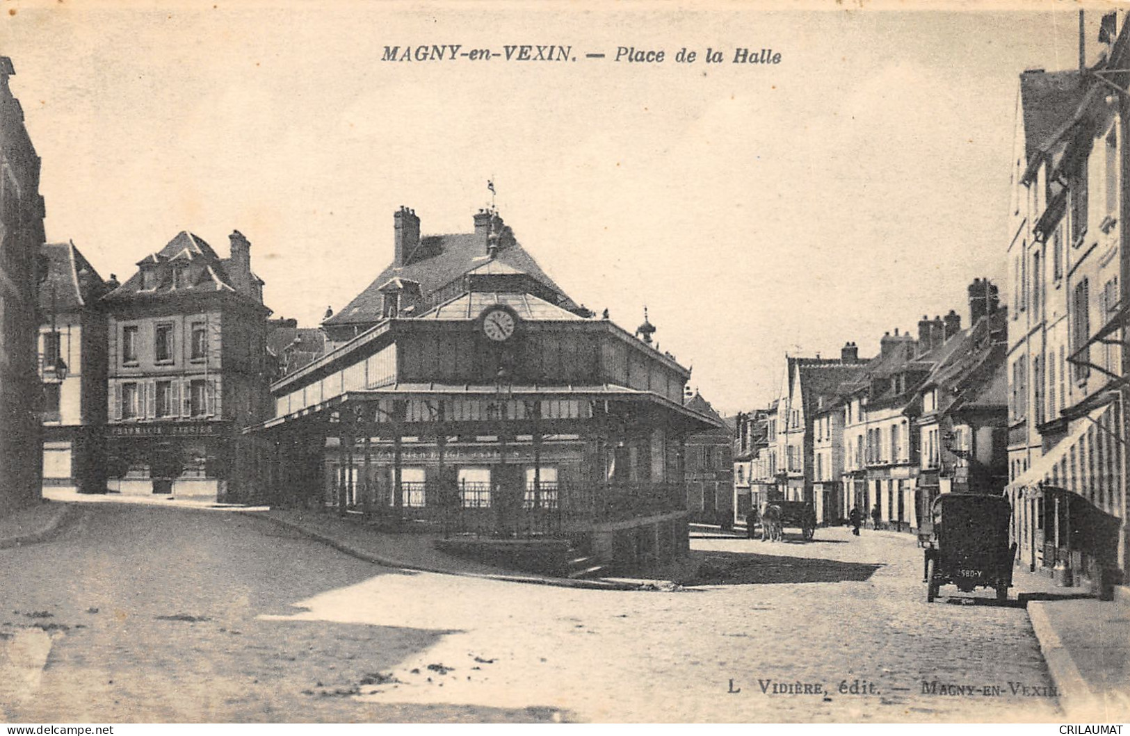 95-MAGNY EN VEXIN-PLACE DE LA HALLE-N°6026-D/0255 - Magny En Vexin