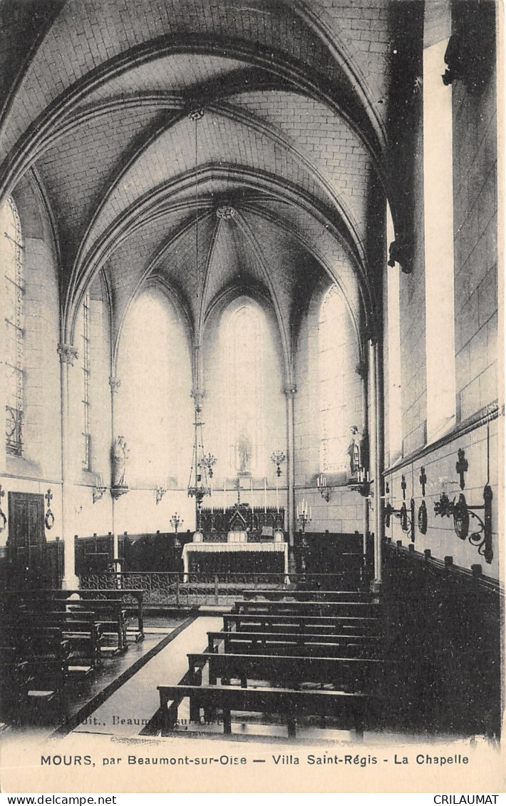 95-MOURS-INTERIEUR CHAPELLE-VILLA SAINT REGIS-N°6026-D/0237 - Mours