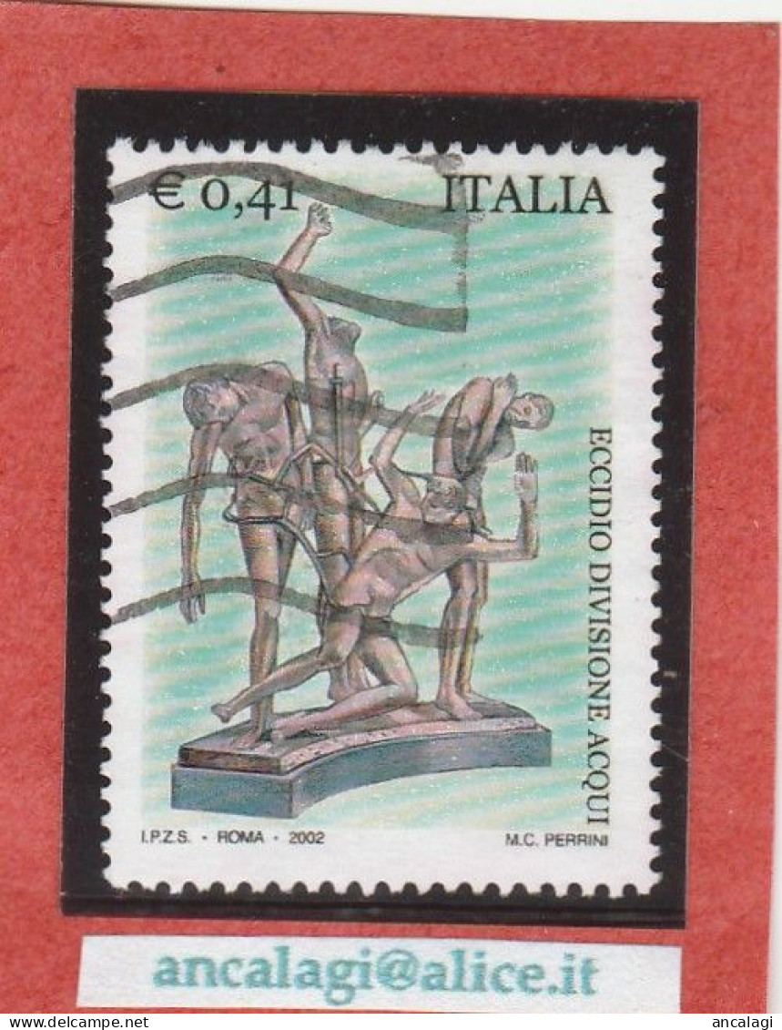 USATI ITALIA 2002 - Ref.0877 "ECCIDIO DIVISIONE ACQUI" 1 Val. - - 2001-10: Gebraucht