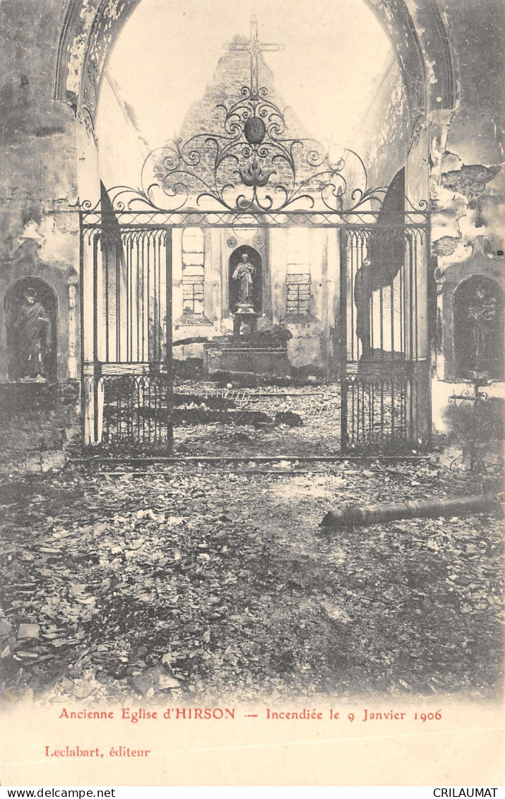 02-HIRSON-EGLISE INCENDIEE 19006-N°6027-A/0271 - Hirson