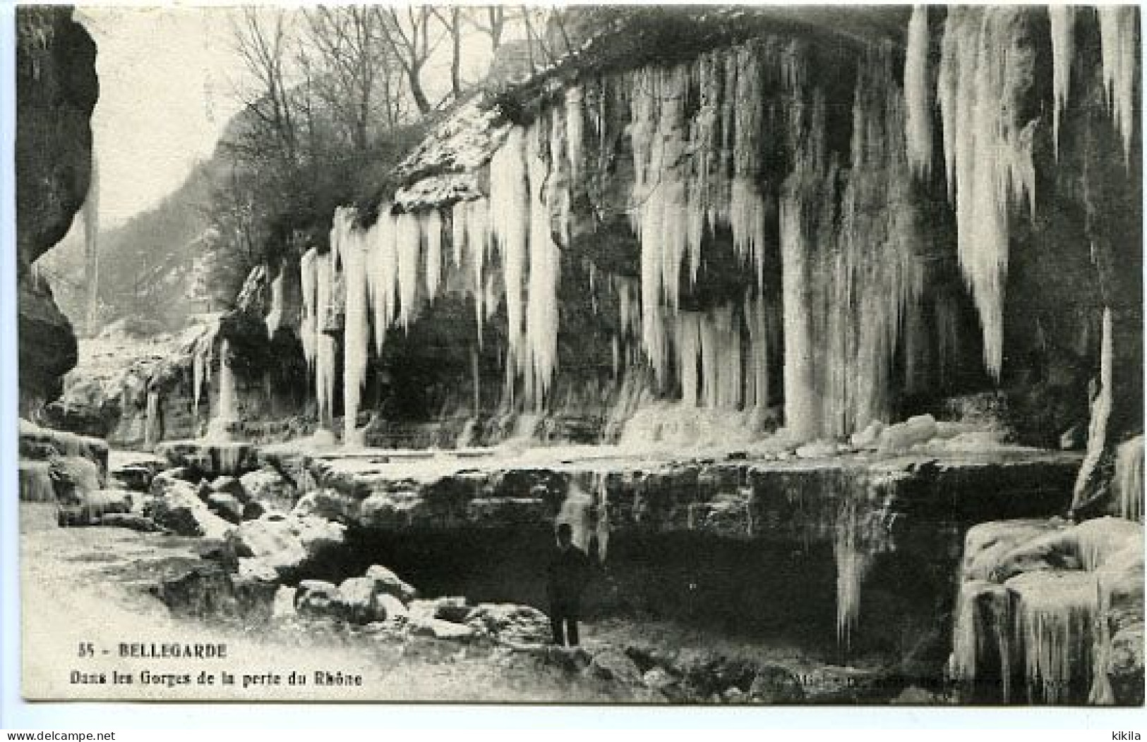 CPA 9 X 14 Ain BELLEGARDE  Dans Les Gorges De La Perte Du Rhône (gelée En Hiver, Glace) - Bellegarde-sur-Valserine