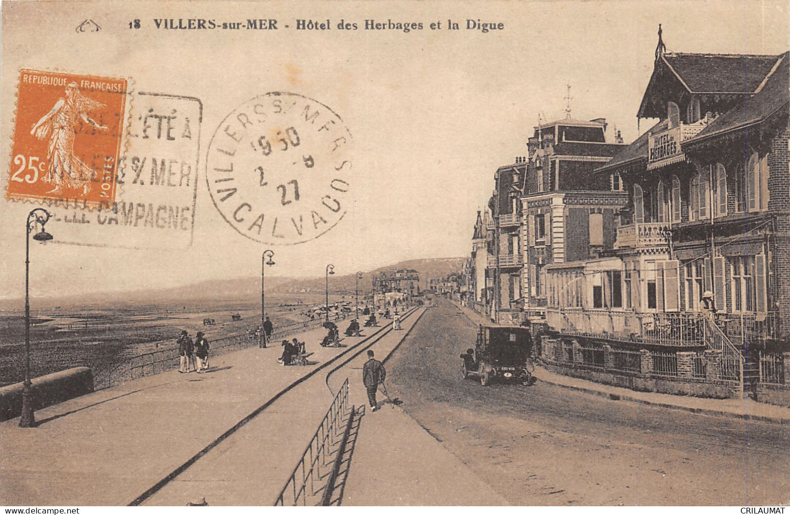 14-VILLERS SUR MER-HOTEL DES HERBAGES-N°6027-E/0011 - Villers Sur Mer