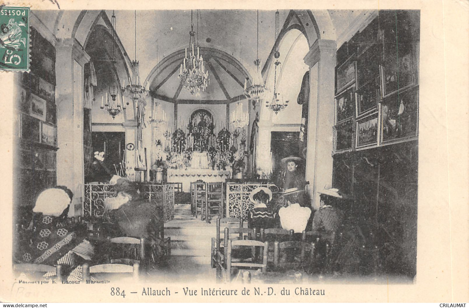 13-ALLAUCH-INTERIEUR DE ND DU CHATEAU-N°6027-D/0161 - Allauch