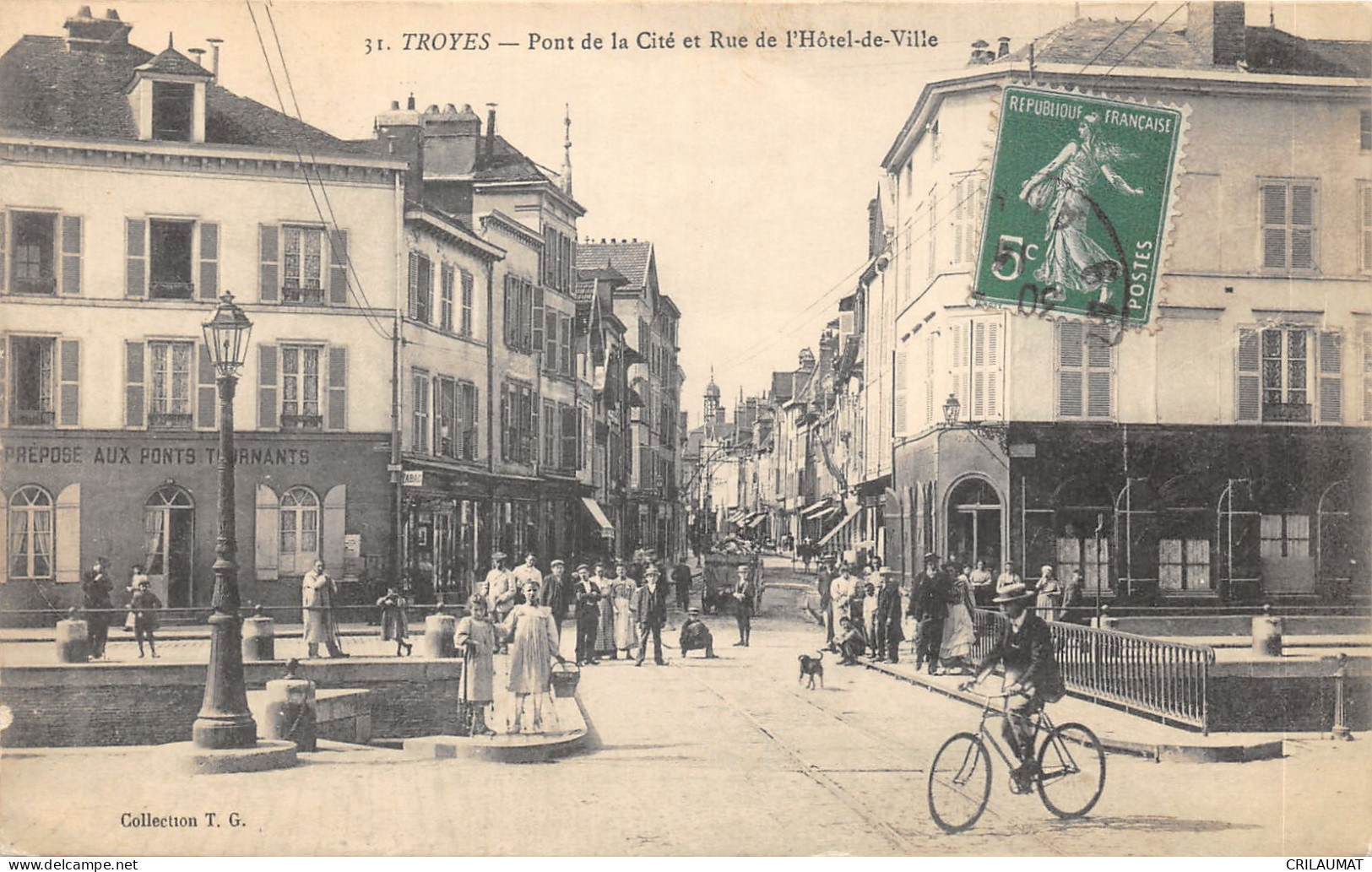 10-TROYES-PONT DE LA CITE-ANIMEE-N°6027-C/0375 - Troyes