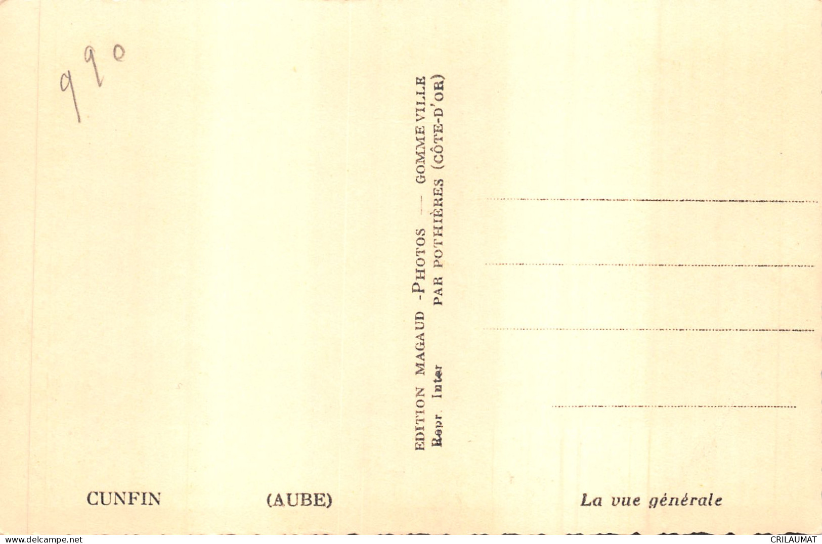 10-CUNFIN-N°6027-C/0301 - Autres & Non Classés