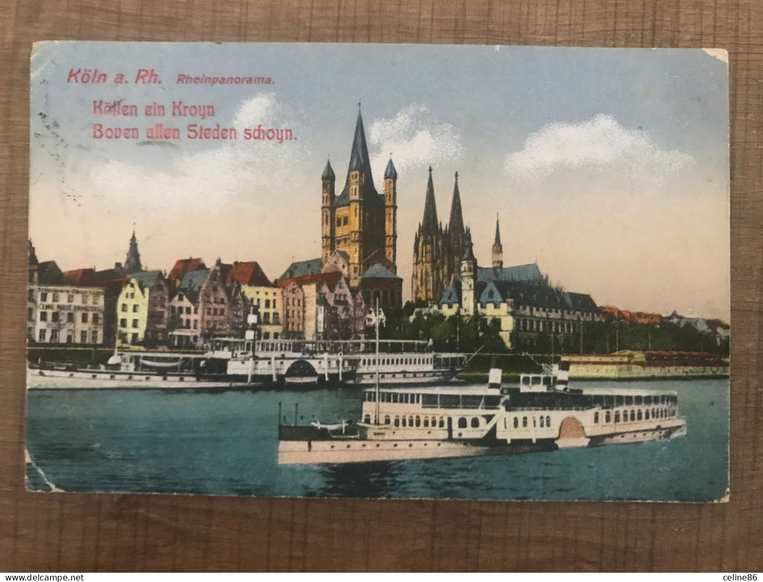  Köln A. Rh. Rheinpanorama Köllen Ein Kroyn  - Koeln