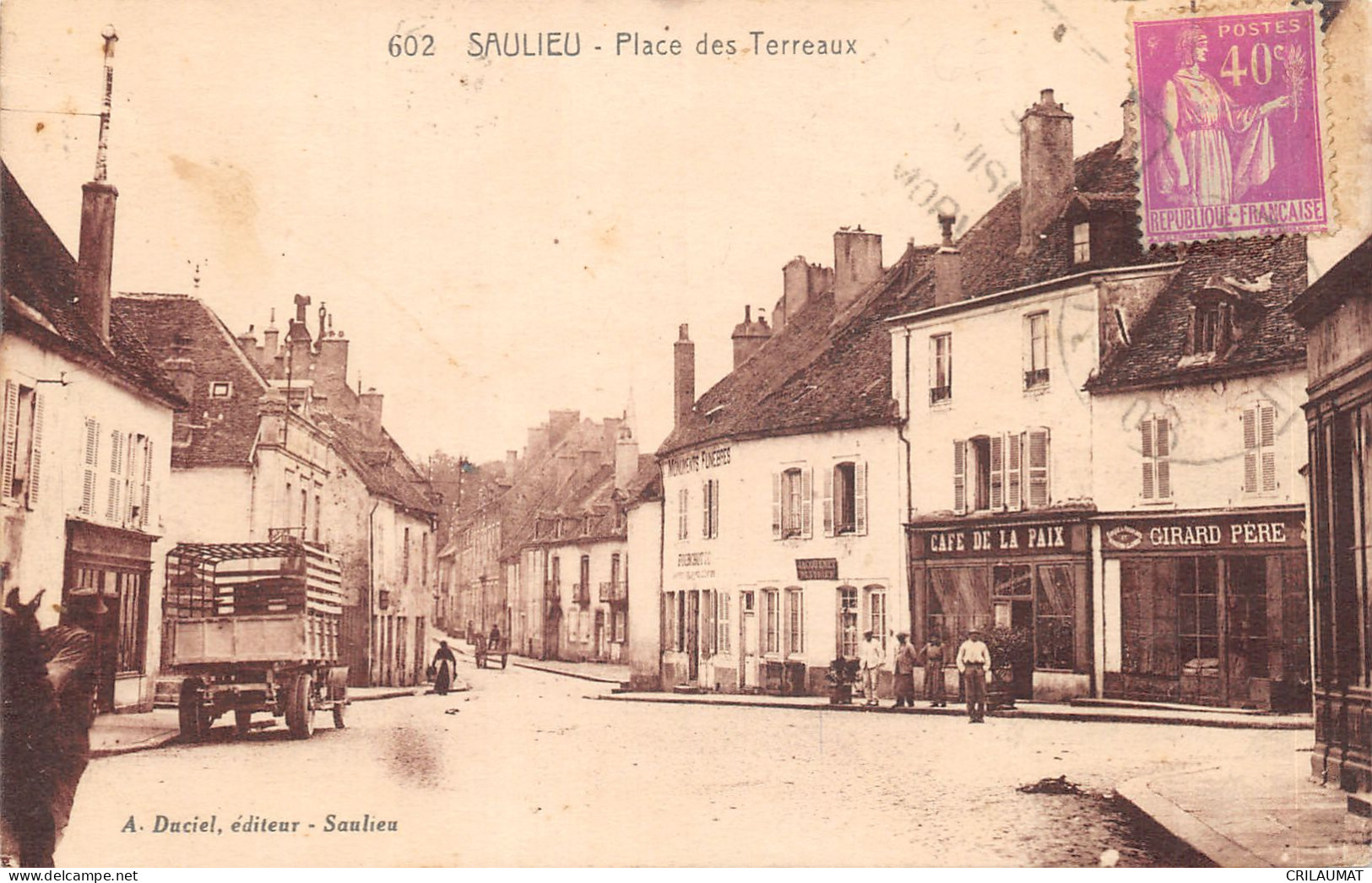 21-SAULIEU-PLACE DES TERREAUX-N°6027-H/0293 - Saulieu