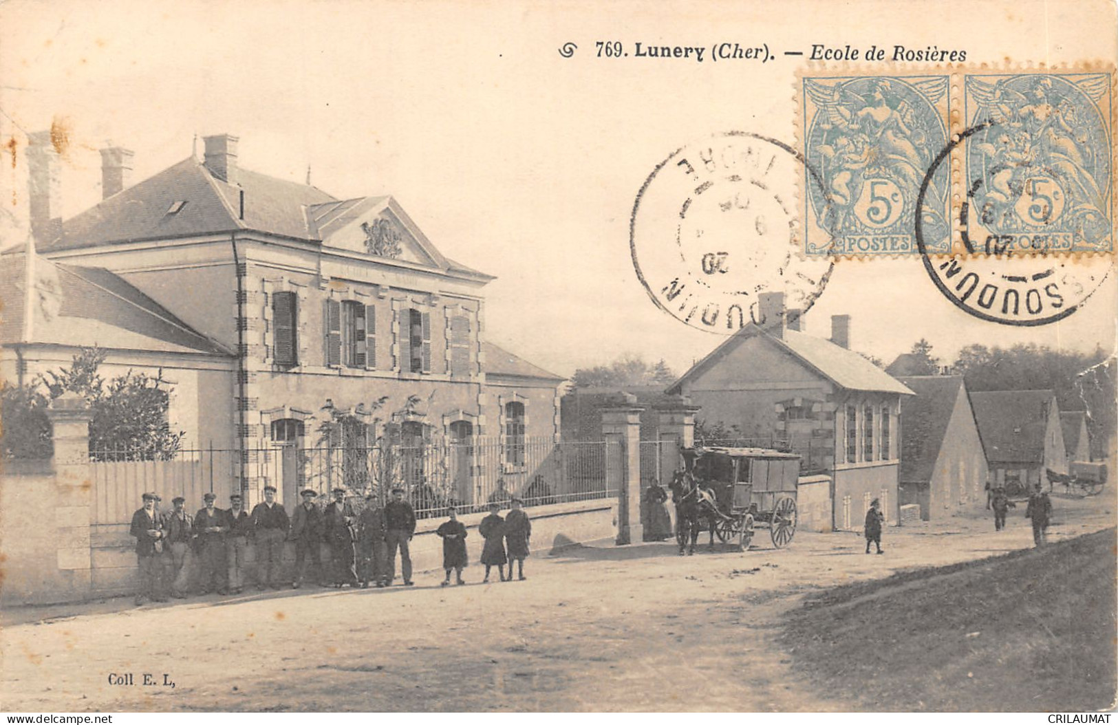 18-LUNERY-ECOLE DE ROSIERES-N°6027-G/0087 - Autres & Non Classés