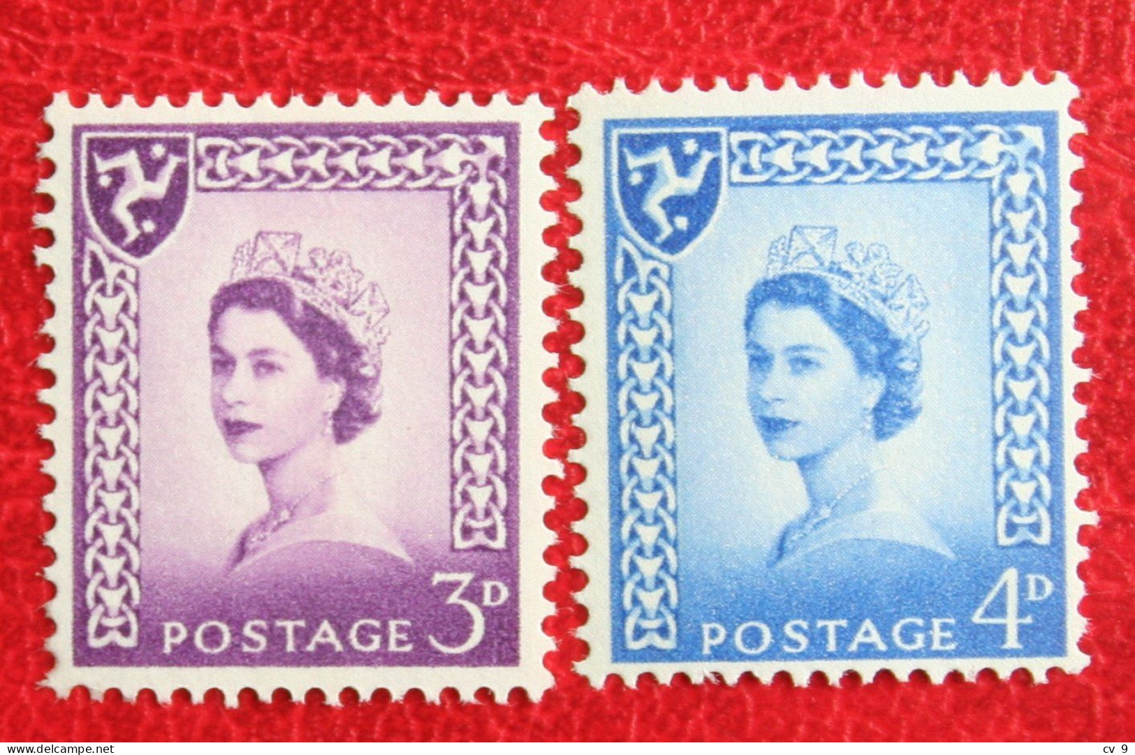 WILDING Phosphors ISLE Of MAN (Mi 1y 3y) 1967 1968 POSTFRIS MNH ** ENGLAND GRANDE-BRETAGNE GB GREAT BRITAIN - Isle Of Man