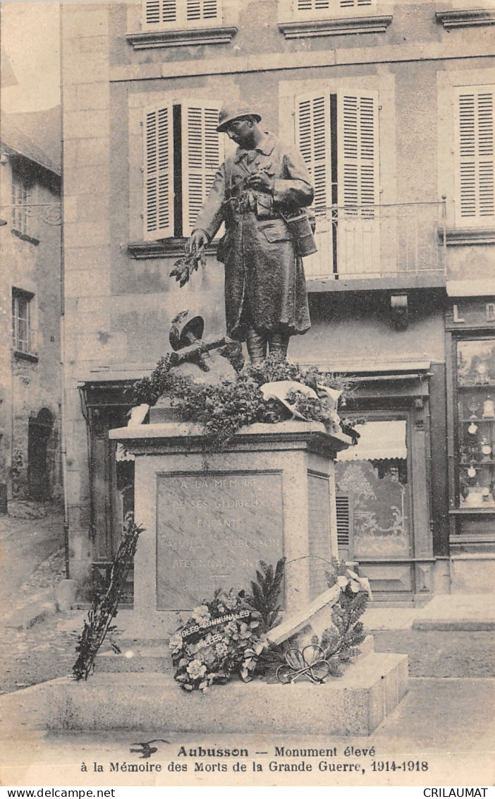 23-AUBUSSON-MONUMENT AUX MORTS-N°6028-B/0217 - Aubusson