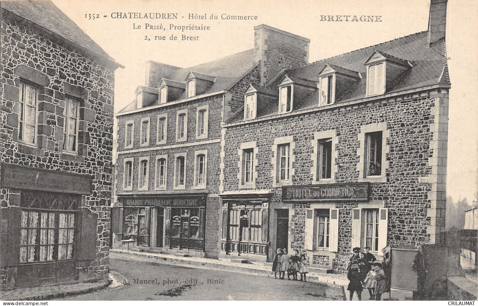 22-CHATELAUDREN-HOTEL DU COMMERCE-N°6028-B/0155 - Châtelaudren