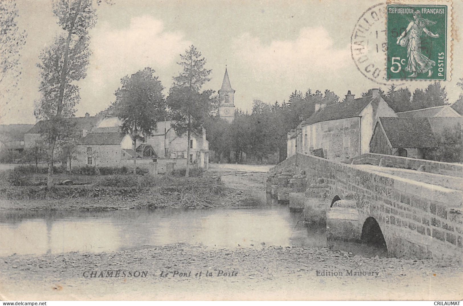 21-CHAMESSON-LE PONT-LA POSTE-N°6027-H/0325 - Autres & Non Classés