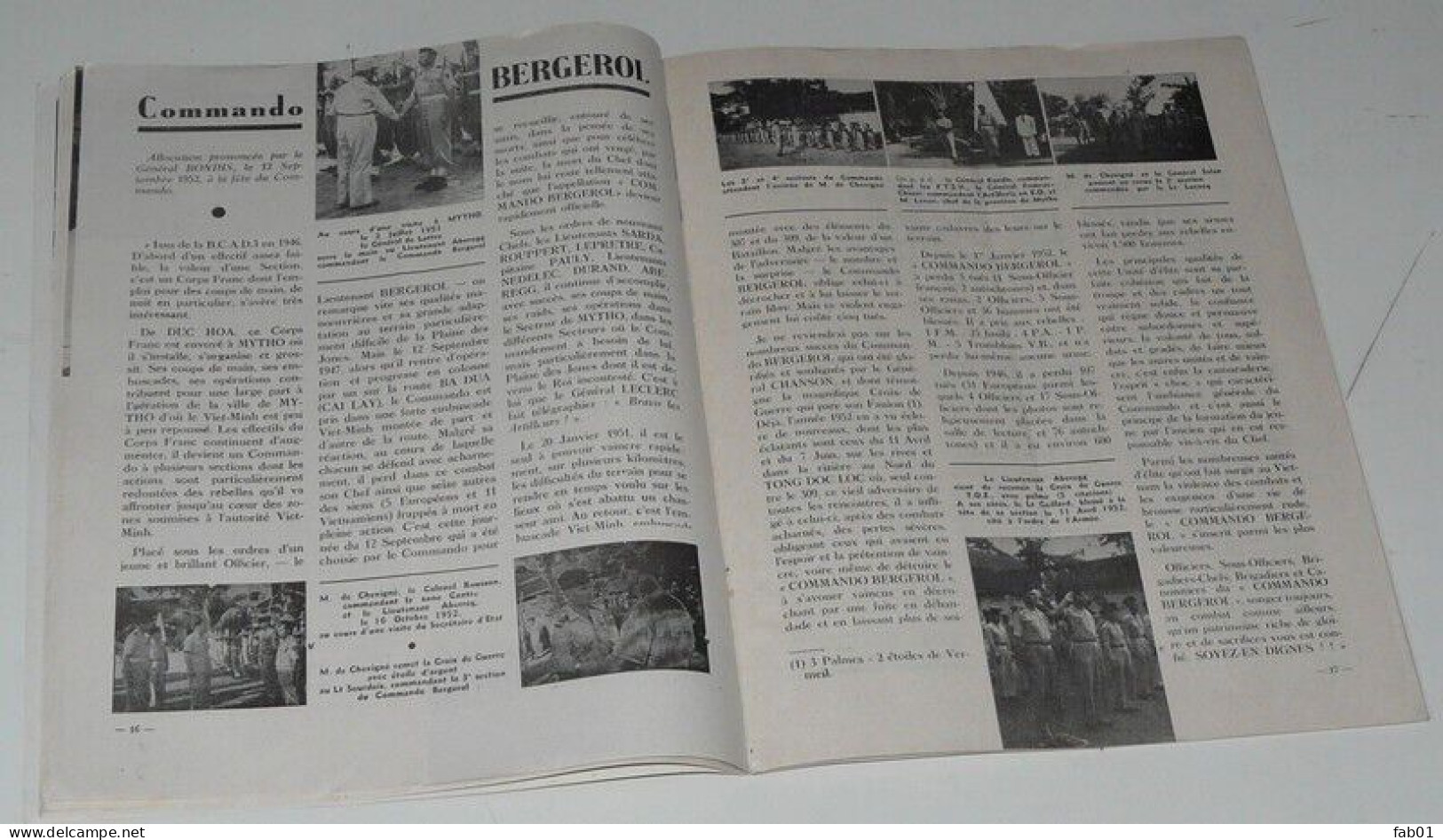 Combattant D'Indochine D'avril 1953.(Commando Bergerol-procédure De Saut-Sénégalais). - Informaciones Generales