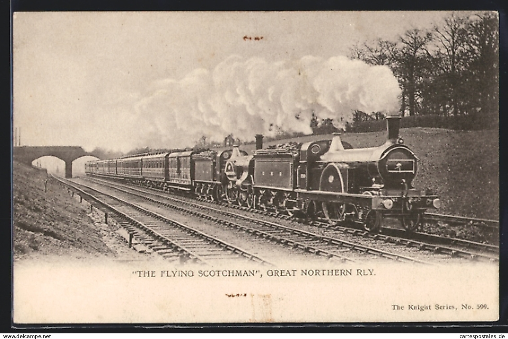 Pc Englische Eisenbahn-Lokomotive The Flying Scotchman No. 230 Der Great Northern Rly.  - Trains