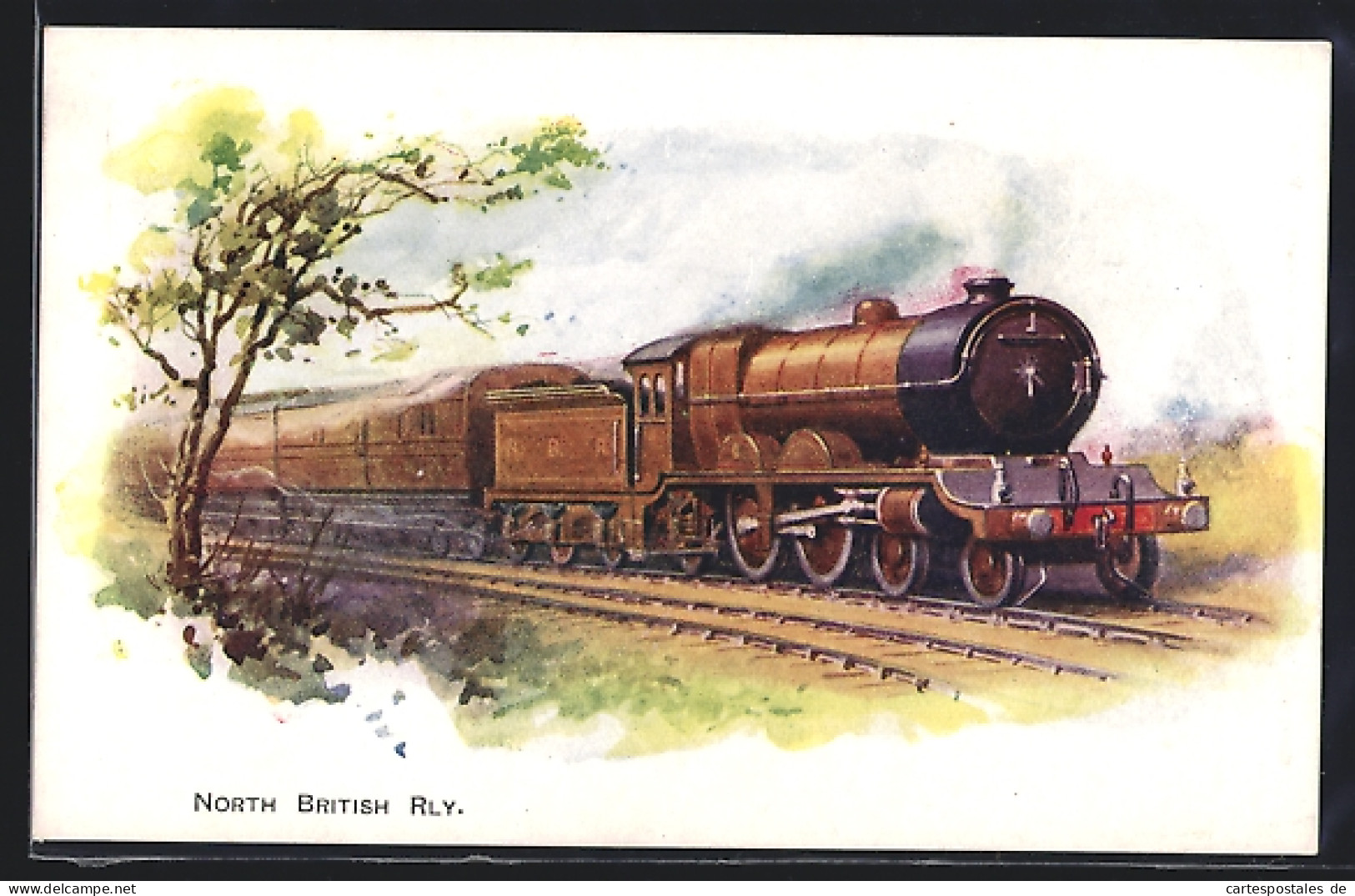 Pc Englische Eisenbahn-Lokomotive Der North British Rly.  - Eisenbahnen