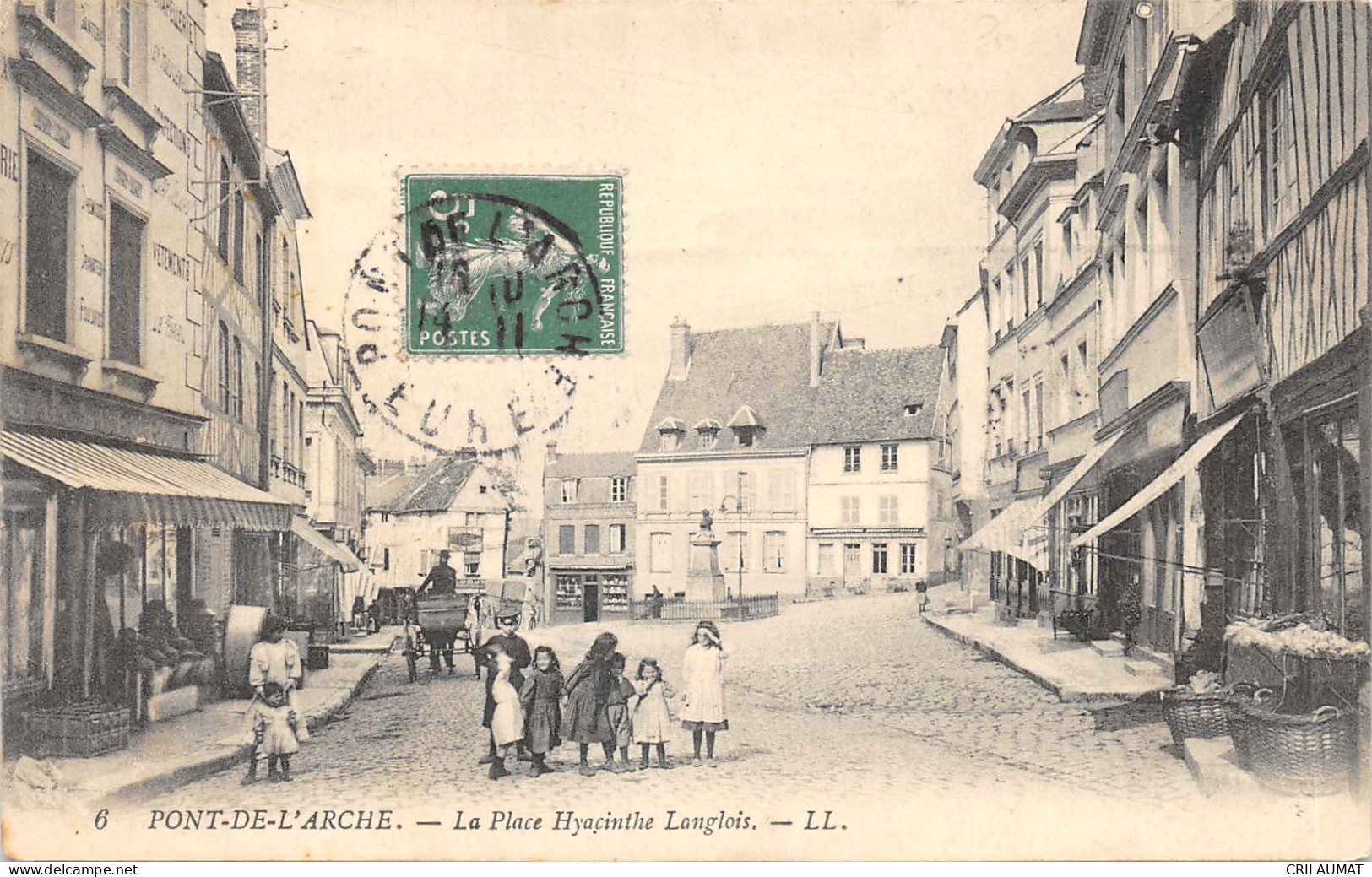 27-PONT DE L ARCHE-PLACE HYACINTHE LANGLOIS-N°6028-D/0001 - Pont-de-l'Arche