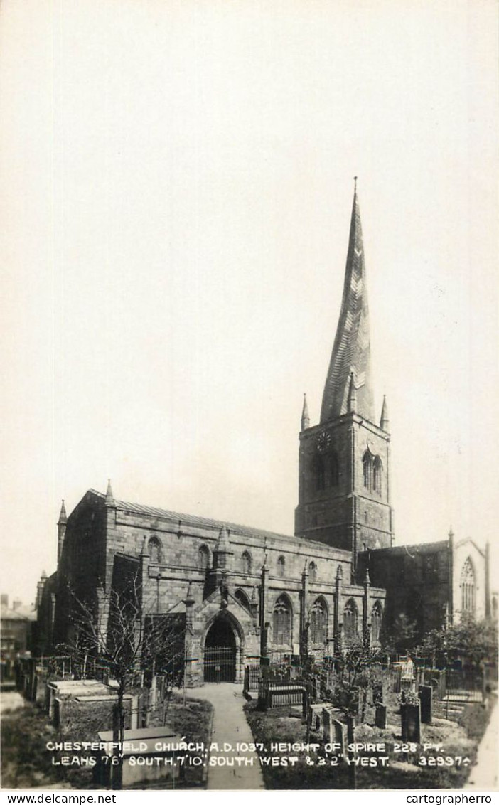 British Churches & Cathedrals Chesterfield Church Height Of Spire - Churches & Cathedrals