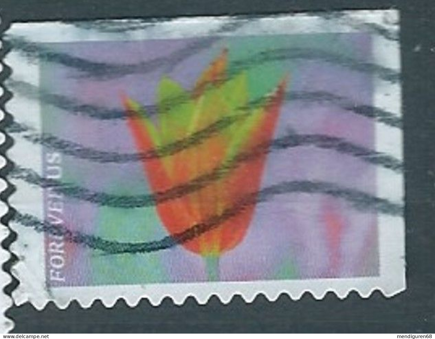 VEREINIGTE STAATEN ETATS UNIS USA 2021 GARDEN FLOWERS: ORANGE-YELLOW TULIP F USED SN 5559 MI 5792 YT 5401 - Used Stamps