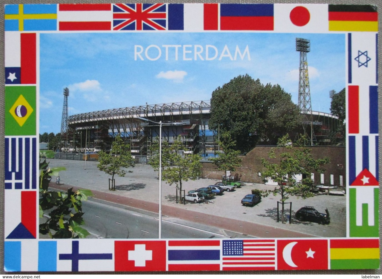 HOLLAND NETHERLAND ROTTERDAM HARBOUR FEYENOORD STADIUM POSTCARD CARTOLINA ANSICHTSKARTE CARTE POSTALE POSTKARTE CARD - Rotterdam