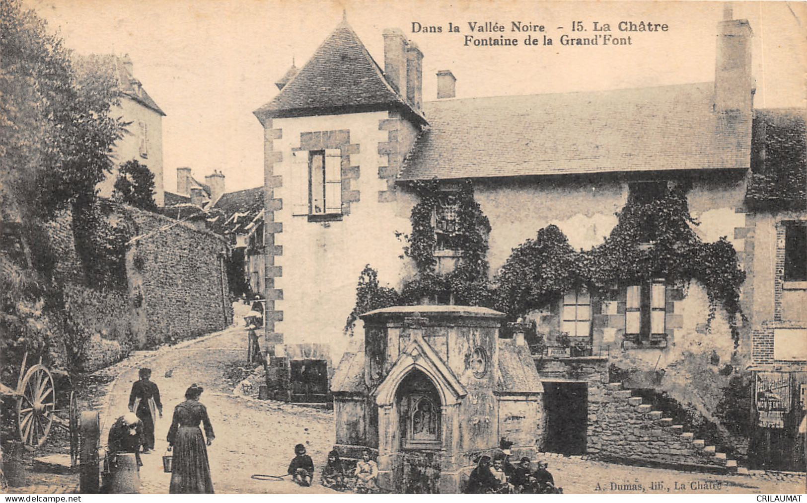 36-LA CHATRE-FONTAINE DE LA GRAND FONT-ANIMEE-N°6028-F/0271 - La Chatre