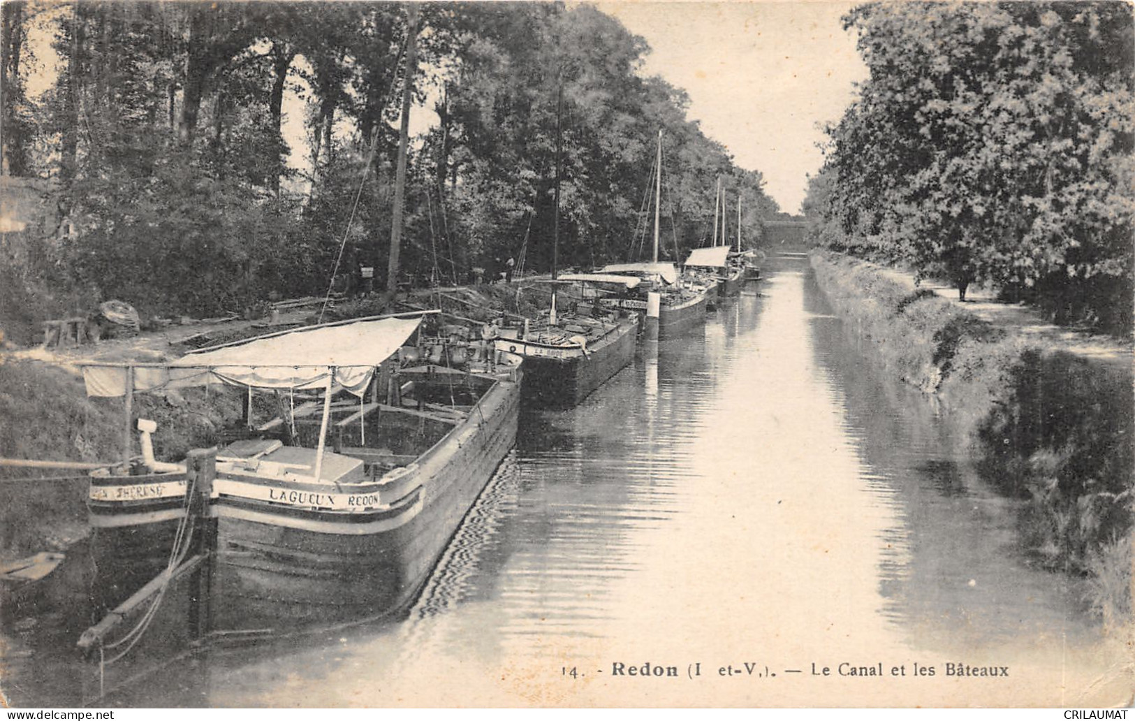 35-REDON-CANAL ET LES BATEAUX-N°6028-E/0377 - Redon