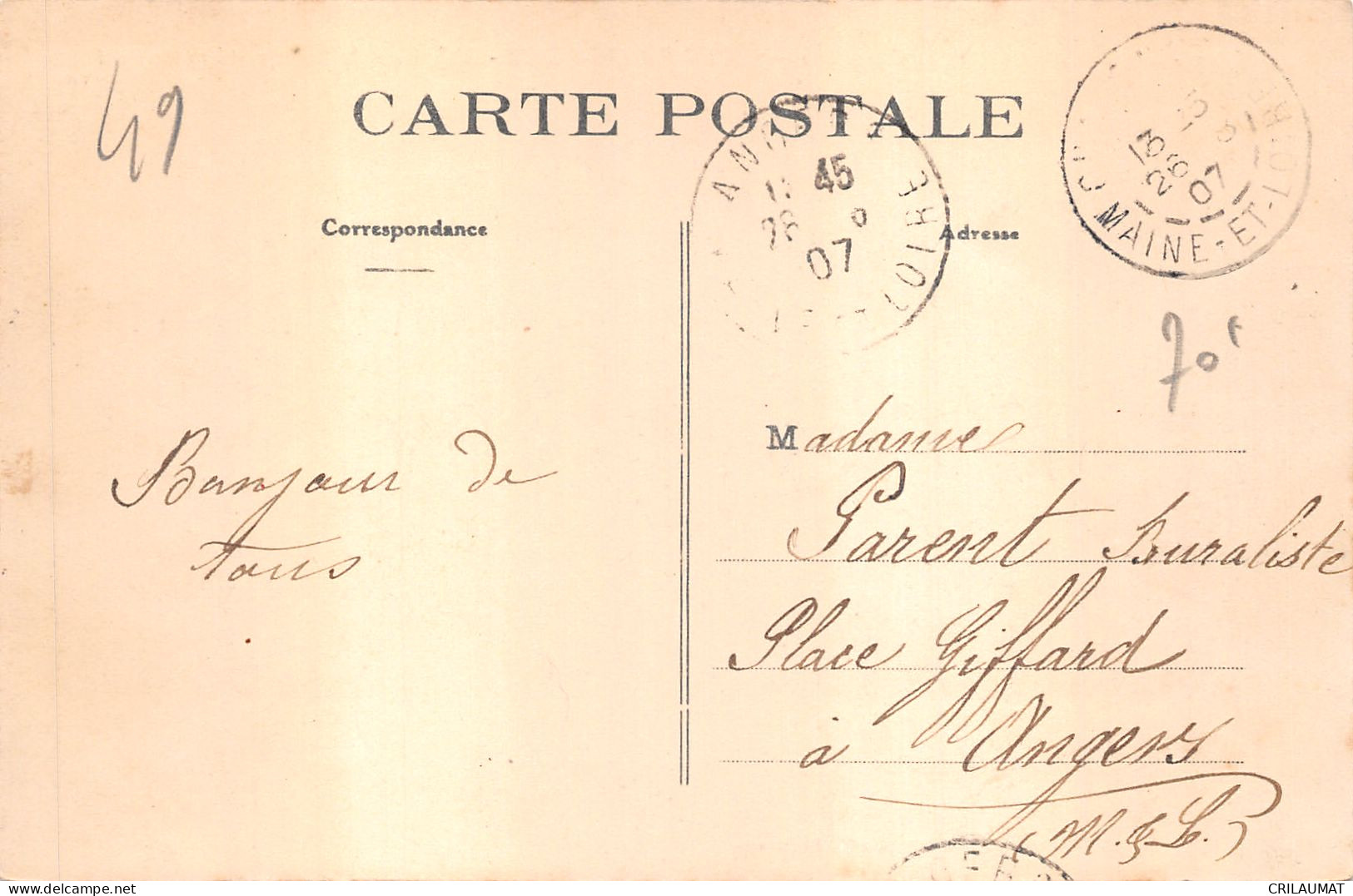 49-LES PONTS DE CE-CATASTROPHE FERROVIERE 1907-N°6029-B/0279 - Les Ponts De Ce