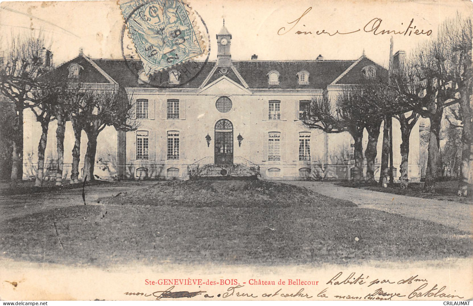 91-SAINTE GENEVIEVE DES BOIS-CHATEAU DE BELLECOUR-N°6029-B/0073 - Sainte Genevieve Des Bois