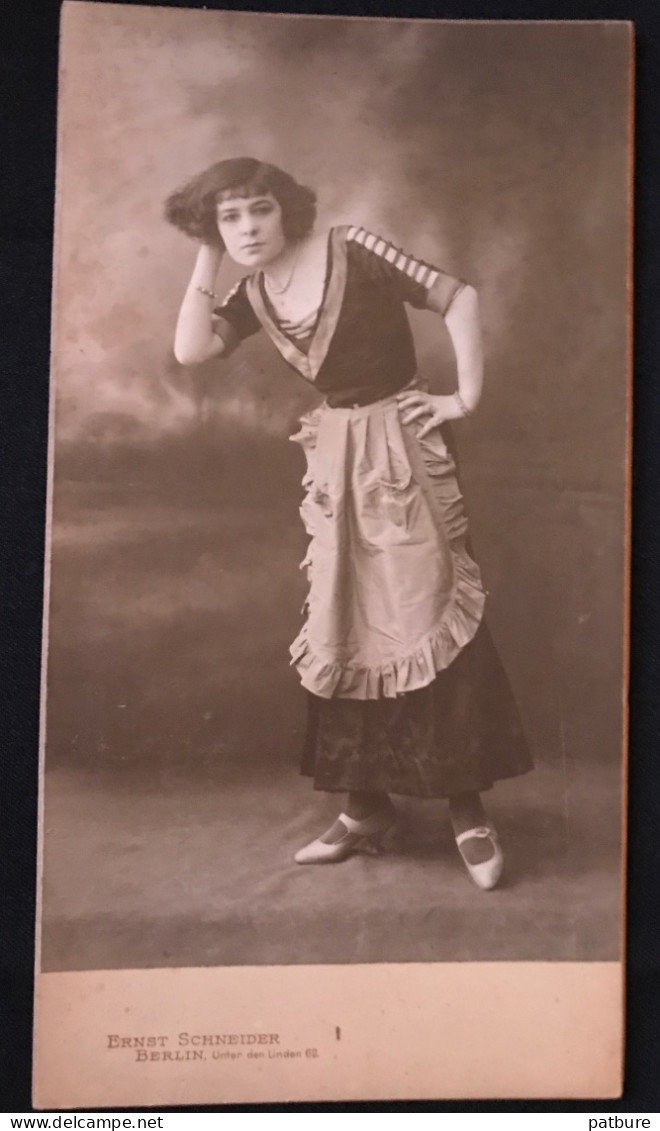 PHOTO ORIGINALE ERNST SCHNEIDER PORTRAIT DE JEANETTE DENARBER 1910 - Célébrités