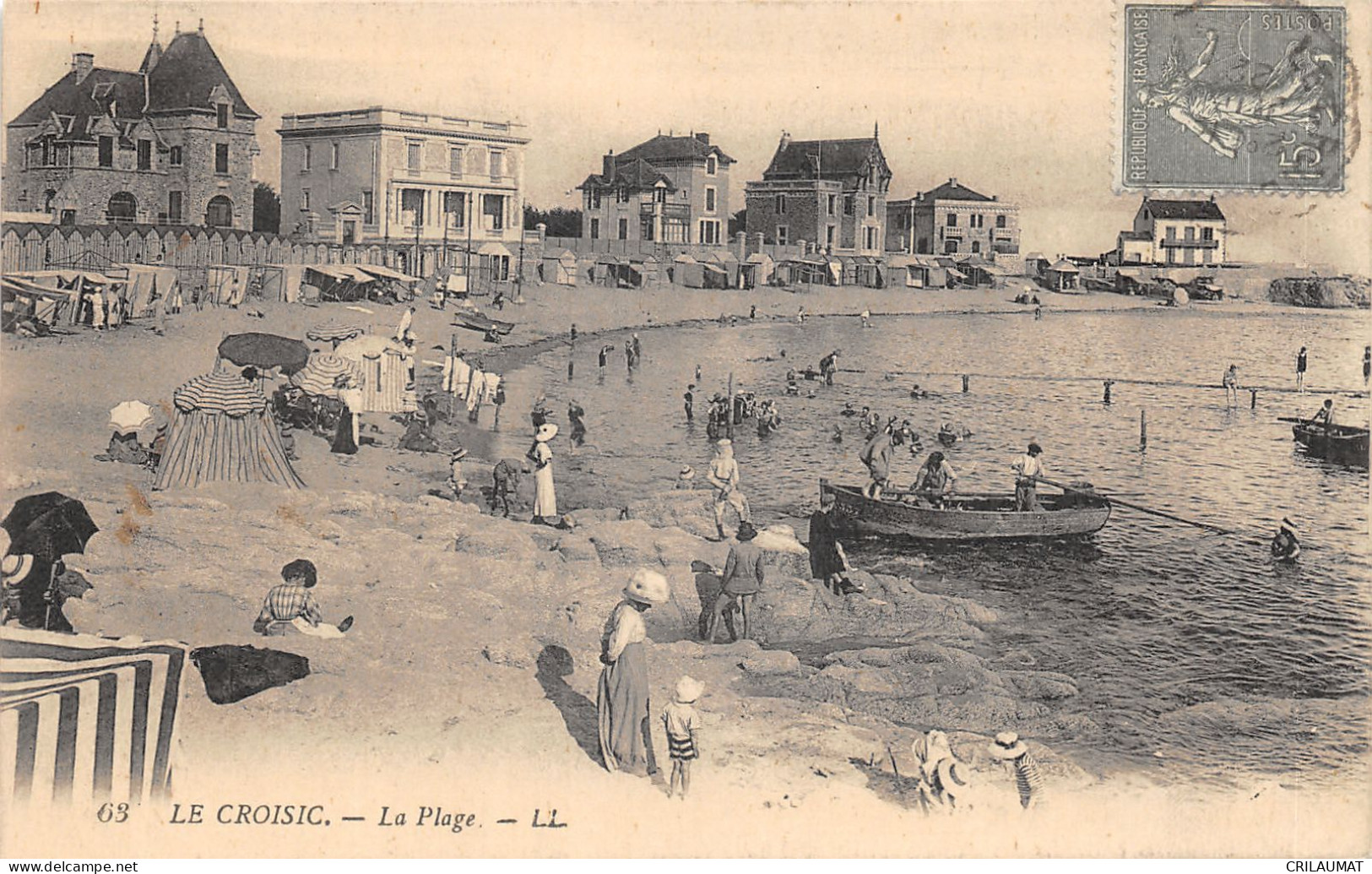 44-LE CROISIC-JOURNEE A LA PLAGE-N°6029-A/0287 - Le Croisic