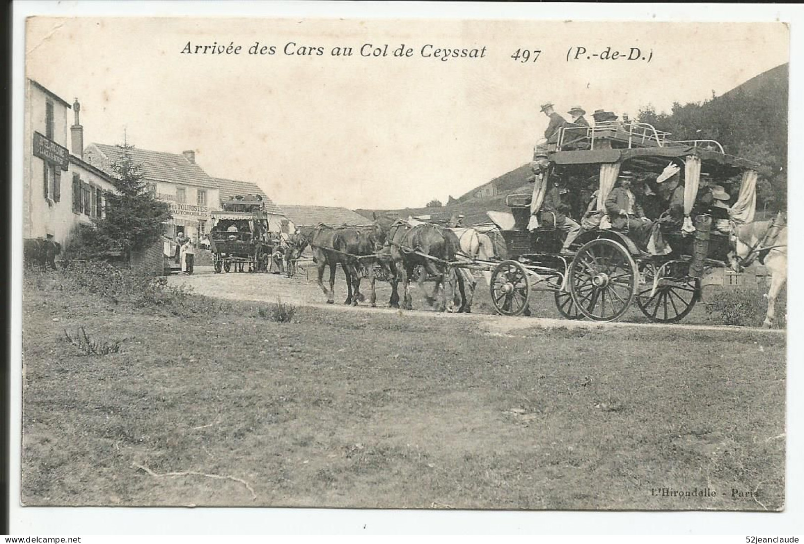 Arrivée Des Cars Au Col De Ceyssat Rare  1905    N° 497 Rare - Other & Unclassified