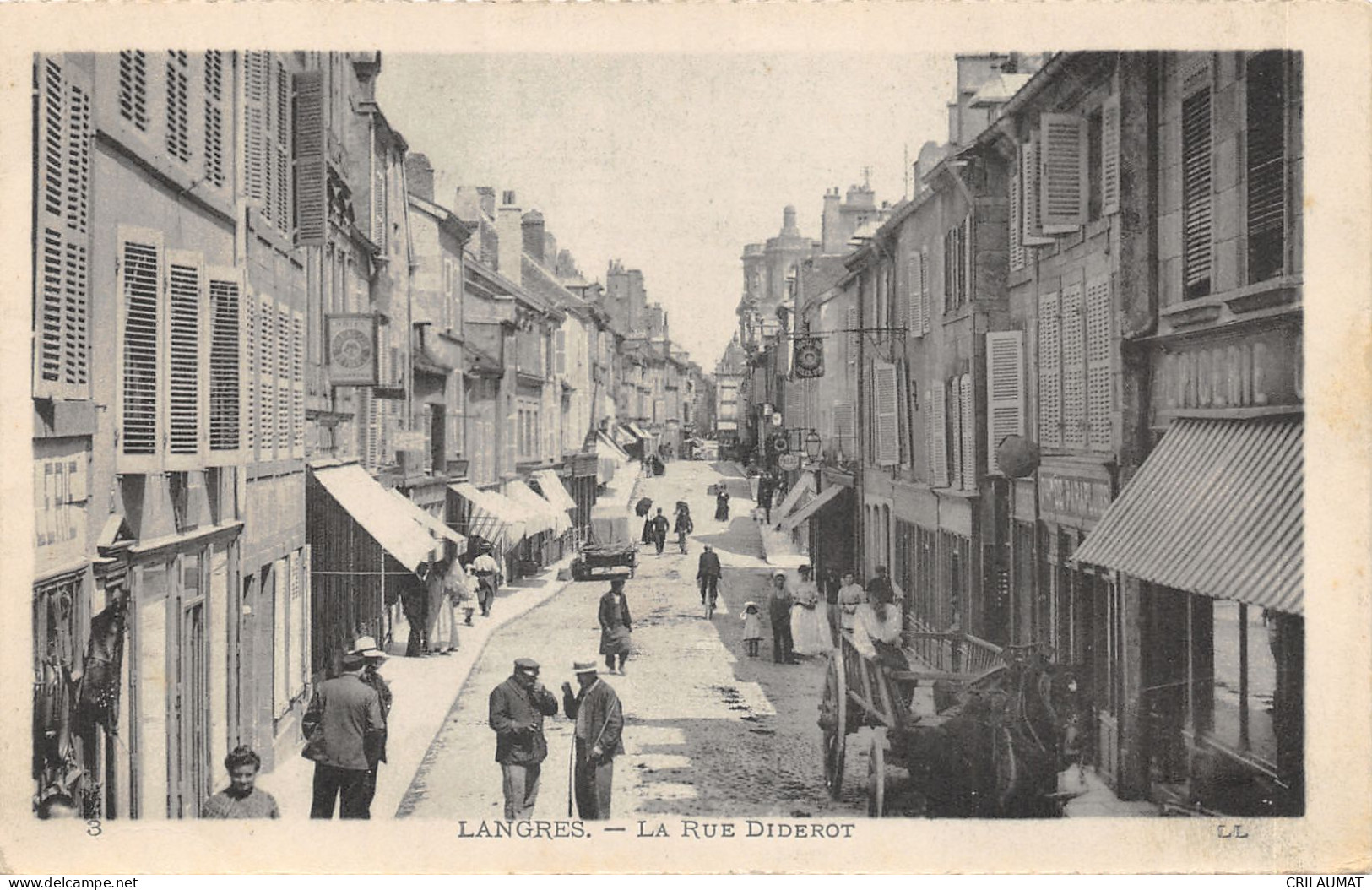 52-LANGRES-RUE DIDEROT-ANIMEE-N°6029-D/0241 - Langres