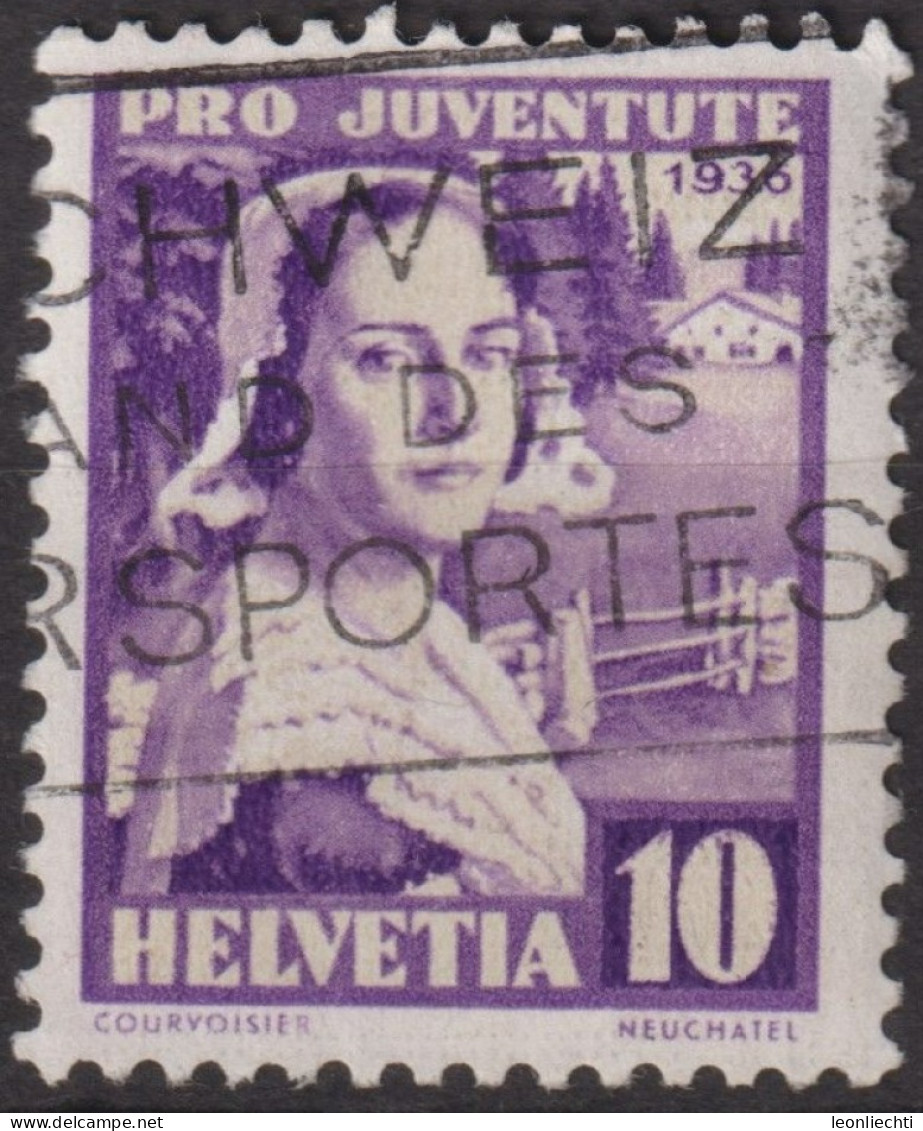 1936 Schweiz / Pro Juventute ° Zum:CH J78, Mi:CH 307, Yt:CH 299, Frauentrachten, Neuenburgerin - Used Stamps