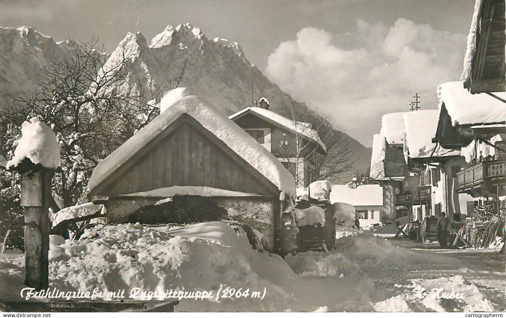 Germany Fruhlingstrasse Mit Zugspitzgruppe Winter Scenery - Garmisch-Partenkirchen