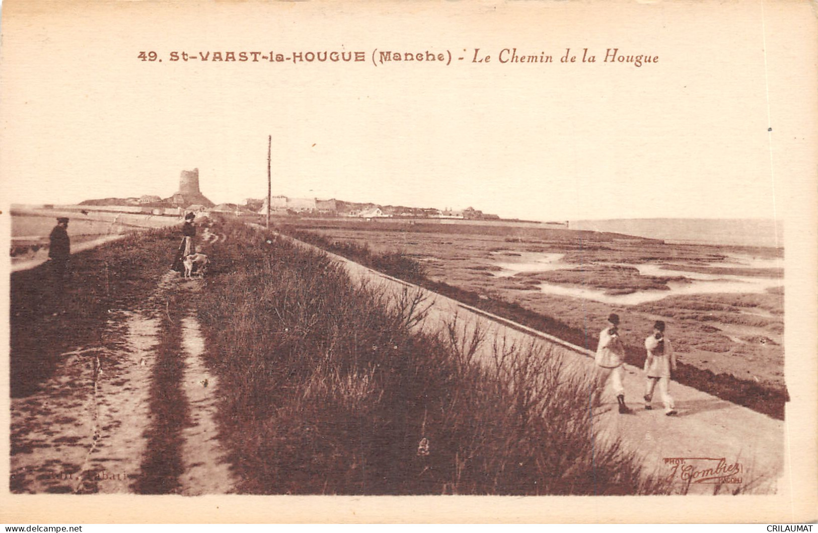 50-SAINT VAAST LA HOUGUE-CHEMIN DE LA HOUGUE-N°6029-C/0141 - Saint Vaast La Hougue