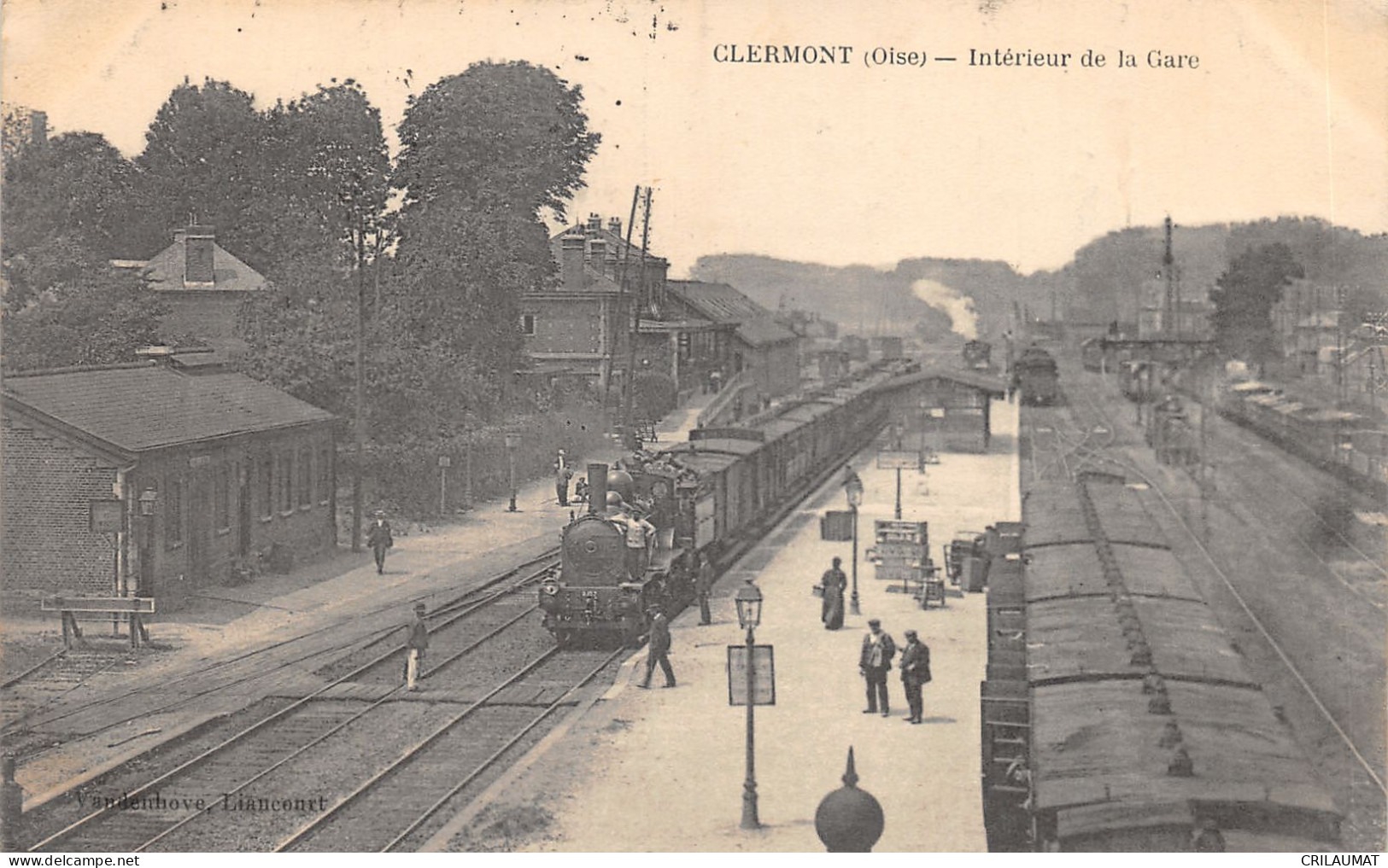 60-CLERMONT-INTERIEUR DE LA GARE-TRAINS-N°6029-G/0281 - Clermont